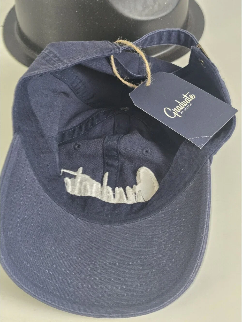 Graduate by Hilton Baseball Cap Men OS Navy Blue Embroidered Dad Hat NWT